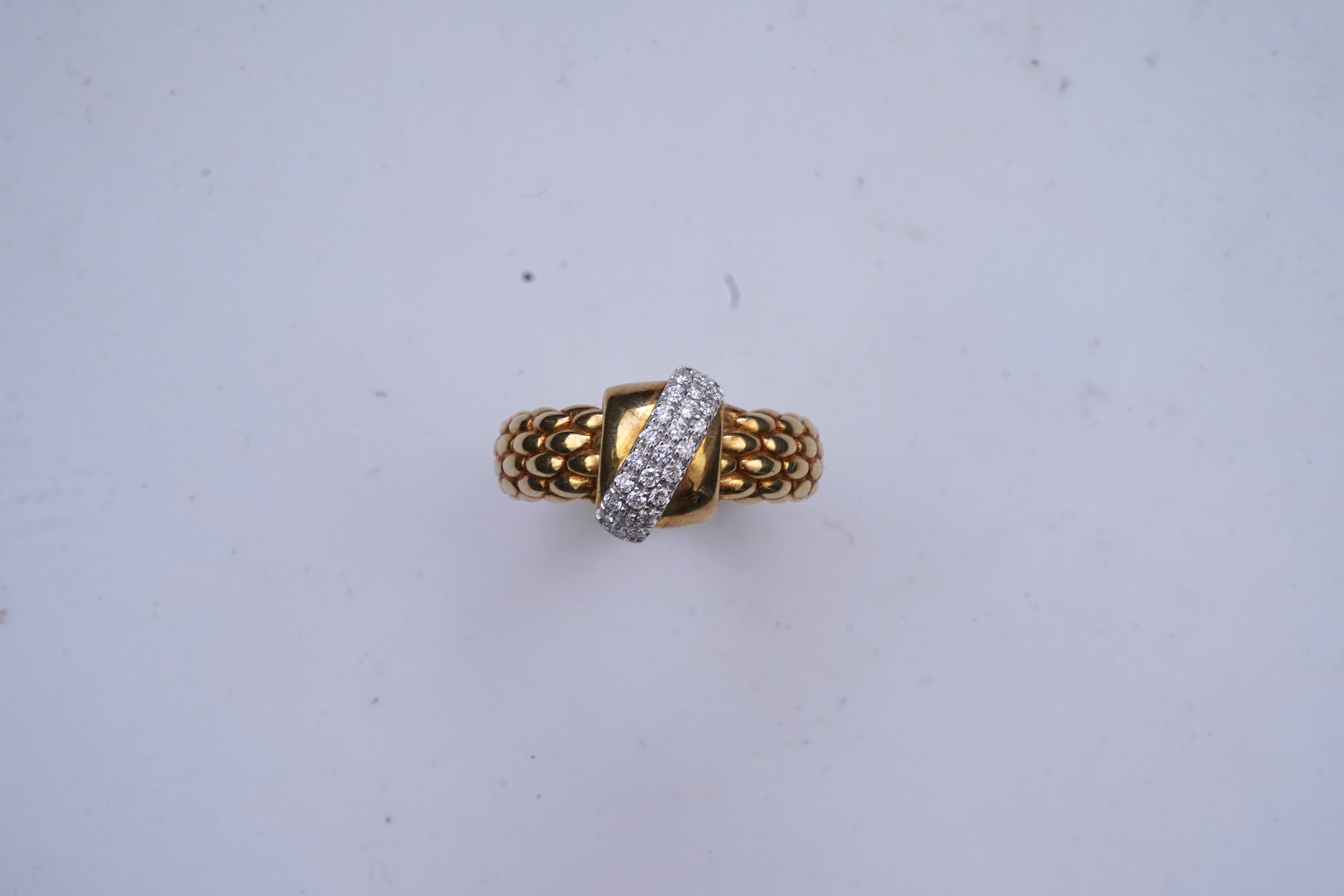 FOPE, a gold and diamond ring